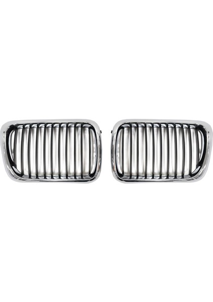 E36 3 Serisi Için Araba Krom+Mat Siyah Ön Böbrek Izgaraları (Yurt Dışından)