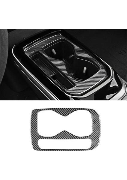 Orta Konsol Su Bardağı Tutucu Çerçeve Panel Kapak Trim Karbon Fiber (Yurt Dışından)