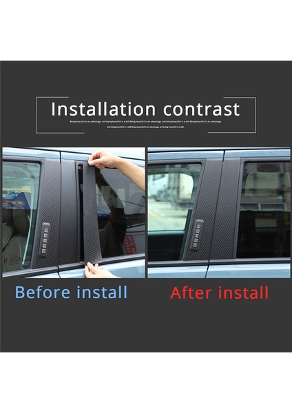 Araba Kapısı Pencere Sütunu Direk Kapağı Trim Stickerkarbon Fiber Desen (Yurt Dışından) fırsatları