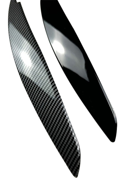 Araba Karbon Fiber Desenli Far Lambası Kaşları Kapak Trimi (Yurt Dışından)