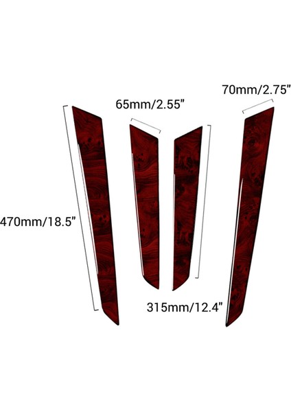4 Adet Iç Kapı Paneli Döşeme Kapağı C Sınıfı W204 2007-2013 (Yurt Dışından) modelleri