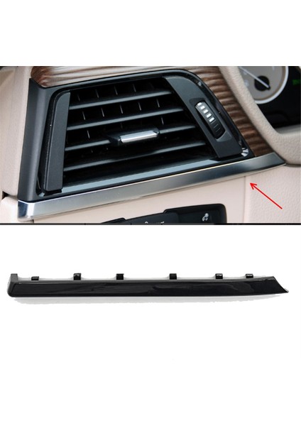 Araba Gösterge Paneli Sol Ac Havalandırma Çıkış Paneli Trim Şeridi Siyah (Yurt Dışından) fırsatları