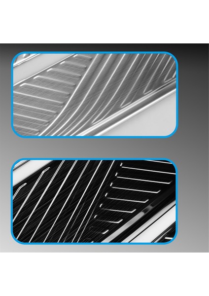 Dış Kapı Eşiği Sürtünme Plakası Koruyucu Kapak Kaplama Paslanmaz Çelik Gümüş (Yurt Dışından)