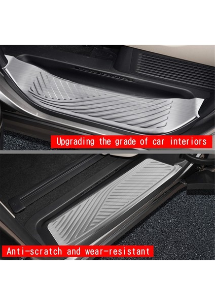 Dış Kapı Eşiği Sürtünme Plakası Koruyucu Kapak Kaplama Paslanmaz Çelik Gümüş (Yurt Dışından) indirimleri