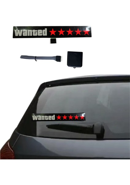 Ön Cam 5 Yıldız Aranıyor Araba LED Pencere Çıkartmaları Mavi Kırmızı Işıklı (Yurt Dışından) modelleri