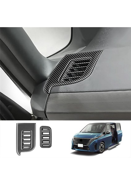 Karbon Fiber Desenli Araba Ön Tarafı Hava Menfezi Kapağı Döşemesi (Yurt Dışından)