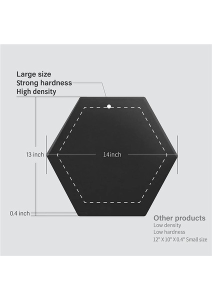 8 Paket Kendinden Yapışkanlı Altıgen Akustik Panel, Siyah (Yurt Dışından) modelleri