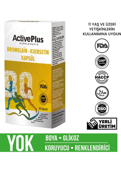 Bromelain Kuersetin 30 Kapsül