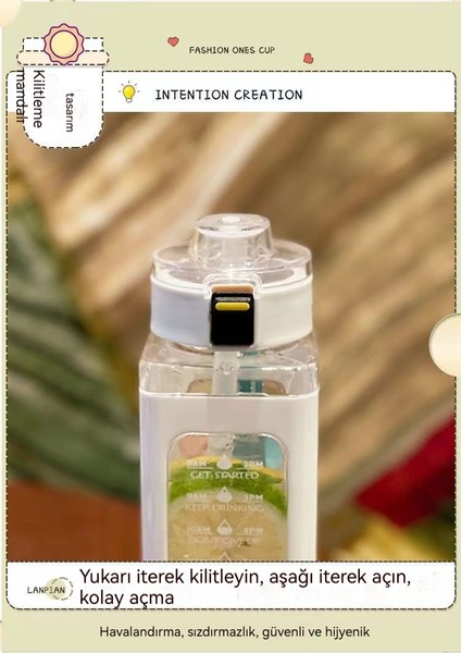 Yeni Açık Spor Kare Basit Öğrenci Taşınabilir Pipet Su Bardağı (Yurt Dışından) fiyatları