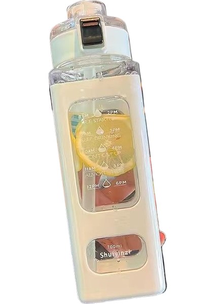 Yeni Açık Spor Kare Basit Öğrenci Taşınabilir Pipet Su Bardağı (Yurt Dışından)