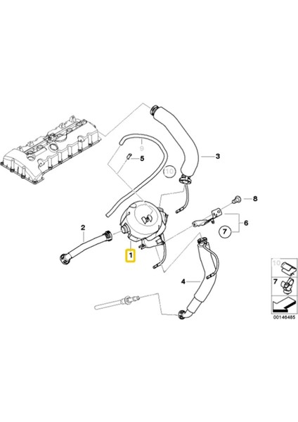 Araba Karter Havalandırma Vanası Yağ Ayırıcısı 1 5 6 7 Serisi (Yurt Dışından) indirimleri