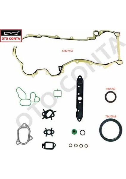M03-C03TAKIM Conta Alt Teflon Keçeli Astra H-Corsa C-Combo 1.3cdti /Z13DT Euro4