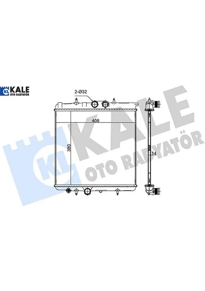 Radyatör 1 Sira Cu+Pl Sis. 206 1.1i-1.6i 98..<-13