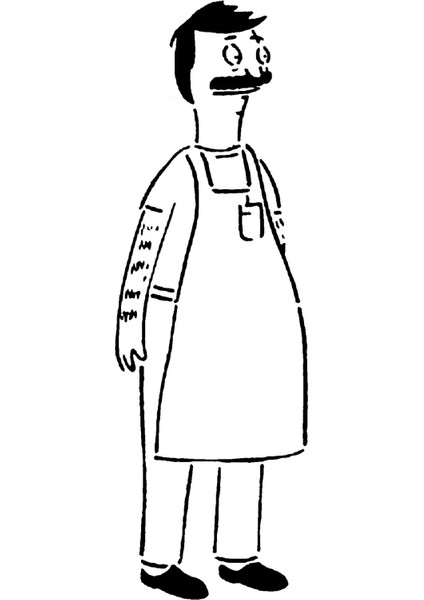 Bob Belcher Şablon (Sadece Plastik Aparattır!!!) 3D