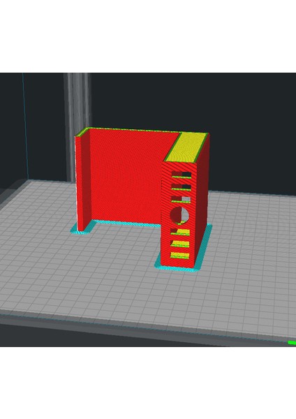 Telefon Yatak Tutucu 80MM Delikli (Sadece Plastik Aparattır!!!) 3D