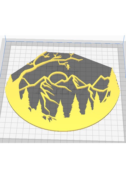 Dağ Duvar Kağıdı (Sadece Plastik Aparattır!!!) 3D