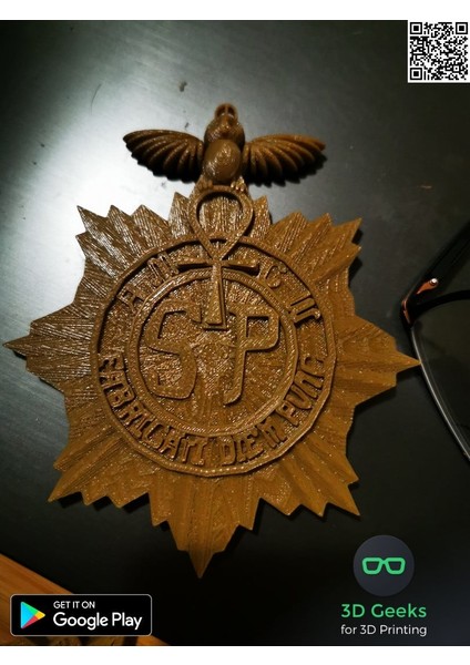 Ankh-Morpork Şehir Gözetimi Gizli Polis Rozeti (Sadece Plastik Aparattır!!!) 3D