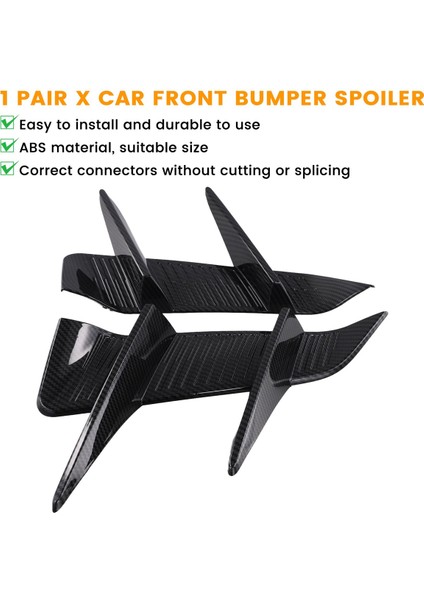 1 Çift Araba Ön Tampon Spoyleri Yan Hava Menfezi Trim Kapağı (Yurt Dışından) fırsatları