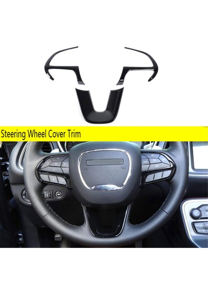 Charger Için Siyah Direksiyon Simidi Kılıfı Döşemesi (Yurt Dışından)