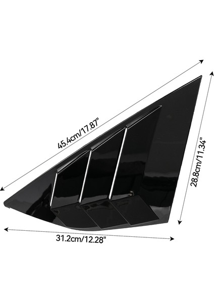 Siyah Arka Taraf Havalandırma Çeyrek Pencere Panjur Kepenk Kapağı (Yurt Dışından) indirimleri