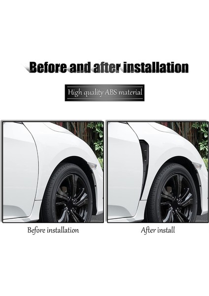 Evrensel Araba Çamurluk Yan Havalandırma Dekoratif Çıkartmalarıabs Siyah (Yurt Dışından) fırsatları