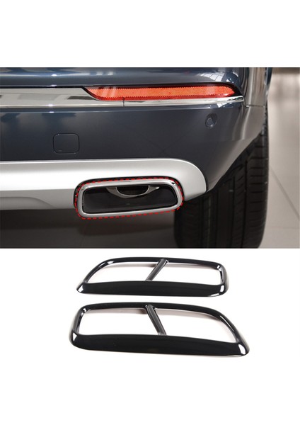 Boru Boğaz Egzoz Çıkışları Kuyruk Çerçeve Trim Kapağı XC90 Için (Yurt Dışından) modelleri