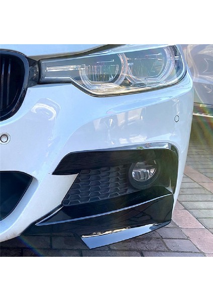 Çift Araba Ön Tampon Dişleri Trim Kapağı Kapağı Piyano Siyahı (Yurt Dışından) fırsatları