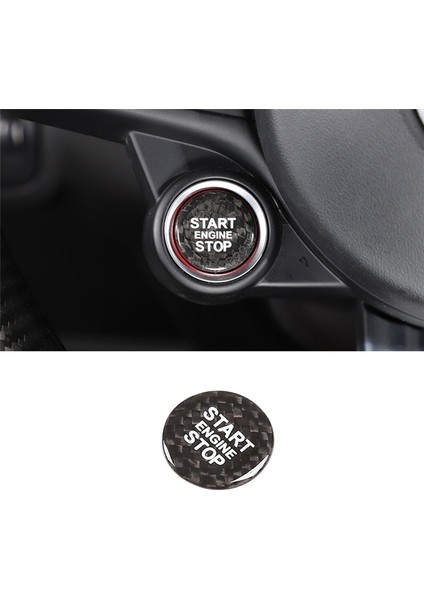 Araba Başlat Durdur Motor Düğmesi Kapağı Döşeme 17-20 Siyah (Yurt Dışından)