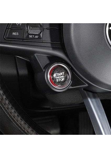 Araba Başlat Durdur Motor Düğmesi Kapağı Döşeme 17-20 Siyah (Yurt Dışından) modelleri