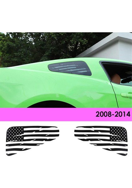 2 Adet Arka Üçgen Pencere Kaplaması Amerikan Bayrağı Stickerı 08-14 (Yurt Dışından)