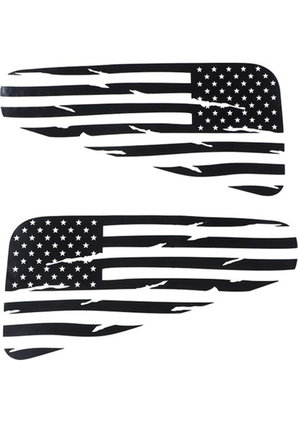 2 Adet Arka Üçgen Pencere Kaplaması Amerikan Bayrağı Stickerı 08-14 (Yurt Dışından) fiyatları