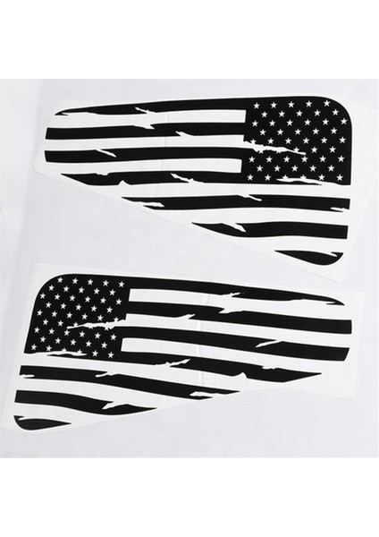 2 Adet Arka Üçgen Pencere Kaplaması Amerikan Bayrağı Stickerı 08-14 (Yurt Dışından) indirimleri