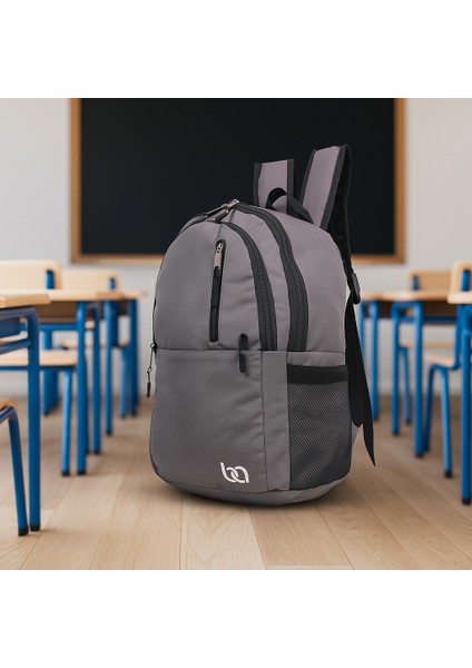 Mnt Cepli Gri Unisex Okul ve Günlük Sırt Çantası