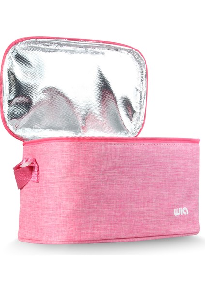 Isı Yalıtımlı Pembe Beslenme Çantası – Ayarlanabilir Omuz Askılı, Dayanıklı Kumaş, Yerli Üretim, 13x24x14 cm