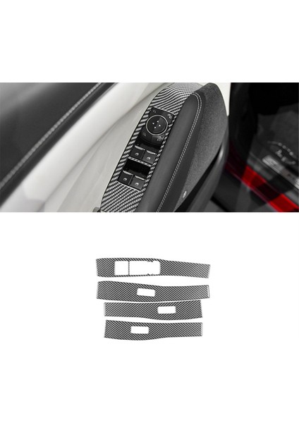 Mach-E Lhd Araç Cam Kaldırma Anahtarı Kapağı Trim Stickerı (Yurt Dışından)