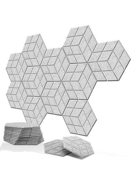 12 Paket Kendinden Yapışkanlı Akustik Ses Geçirmez Köpük Paneller, Gri (Yurt Dışından)