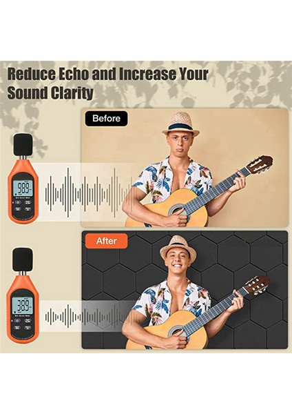 12 Parça Kendinden Yapışkanlı Akustik Köpük Panel, Akustik Panel (Yurt Dışından) modelleri