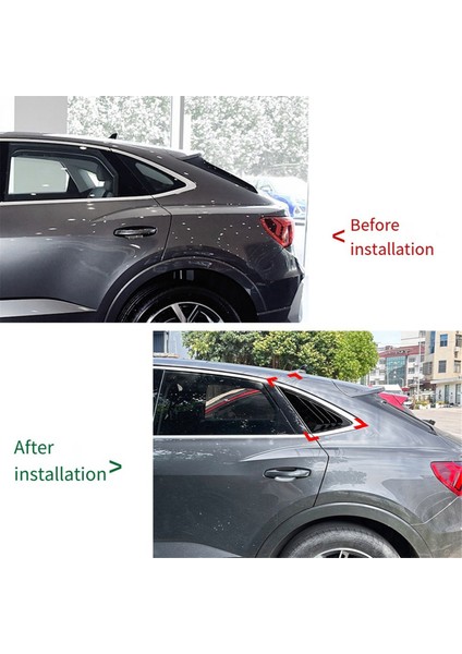 Araba Arka Cam Panjuru Yan Havalandırma Trimi Parlak Siyah Için (Yurt Dışından) modelleri