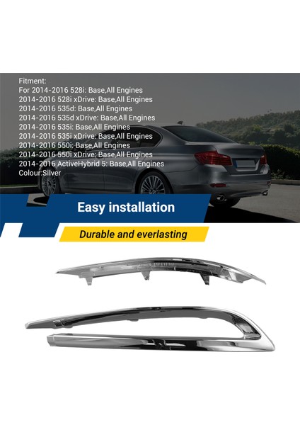 1 Çift Arka Tampon Koruyucu Krom Kaplama F10 528I 535I Için (Yurt Dışından) fırsatları