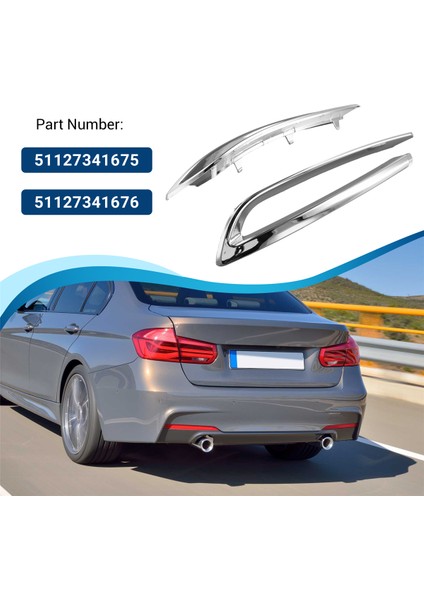 1 Çift Arka Tampon Koruyucu Krom Kaplama F10 528I 535I Için (Yurt Dışından) indirimleri