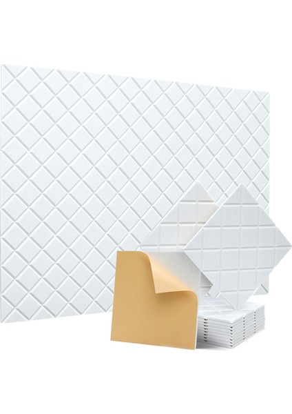 12 Paket Akustik Paneller, 12X12X0.4 Inç Ses Geçirmez Köpük Paneller, Beyaz (Yurt Dışından)