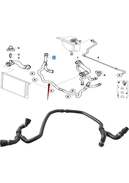 5 Serisi E60 525I 530I 630I Için Radyatör Soğutma Hortumu 17127542206 (Yurt Dışından) fırsatları