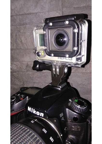 Nikon Dslr Flaş Desteği Için Gopro Montajı (Sadece Plastik Aparattır!!!) 3D modelleri