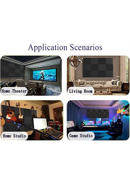 12'li Paket, Duvar Akustik Panelleri, 12 Inç x 12 Inç x 1 Inç (Yurt Dışından) indirimleri