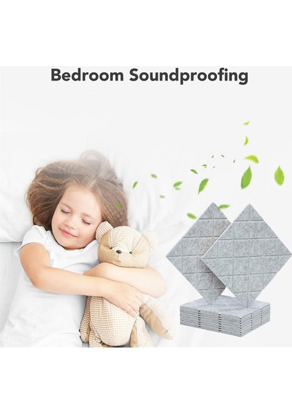 12 Paket Akustik Paneller, 12X12X0.4 Inç Ses Geçirmez Köpük Paneller, Gri (Yurt Dışından) fiyatları
