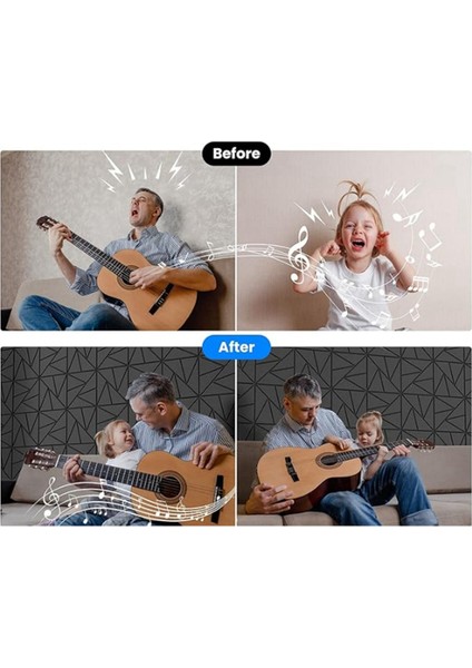 12 Paket Kendinden Yapışkanlı Akustik Paneller 11.8 Inç x 11.8 Inç Siyah (Yurt Dışından) fiyatları