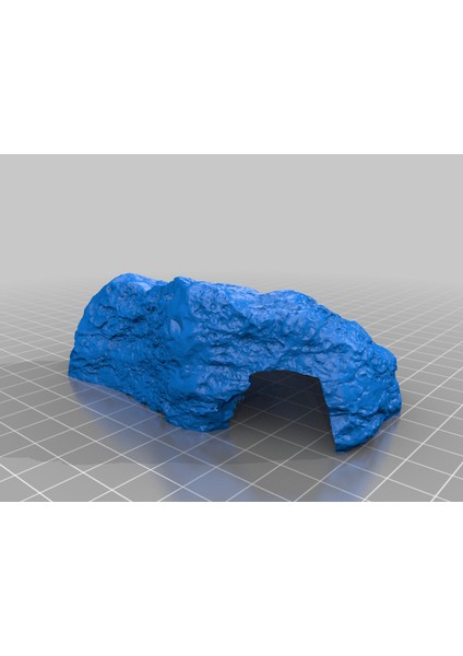 Sürüngenler Için Kaya Mağarası (Sadece Plastik Aparattır!!!) 3D