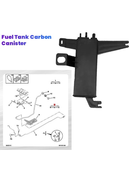 Araba Yakıt Tankı Karbon Bidonu 9678454580 508 Için (Yurt Dışından) fırsatları