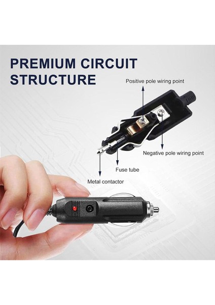 12V Araba Buzdolabı Güç Kablosu 2m Anahtarsız Adaptörlü (Yurt Dışından) fiyatları