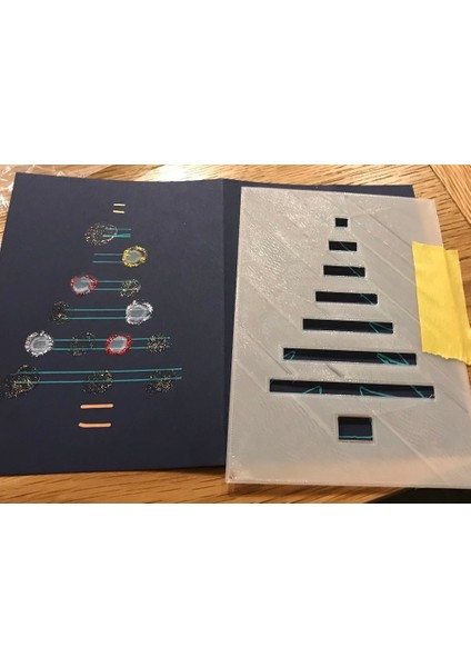 A6 Noel Ağacı Kartı Şablonu (Sadece Plastik Aparattır!!!) 3D fiyatları